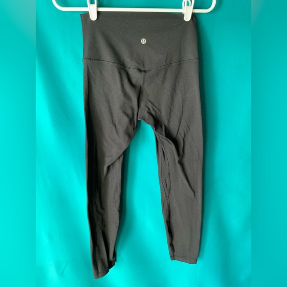 Lululemon Women’s Black/Charcoal Gray Patterned Align High Rise Leggings, SizeXS - Picture 3 of 3